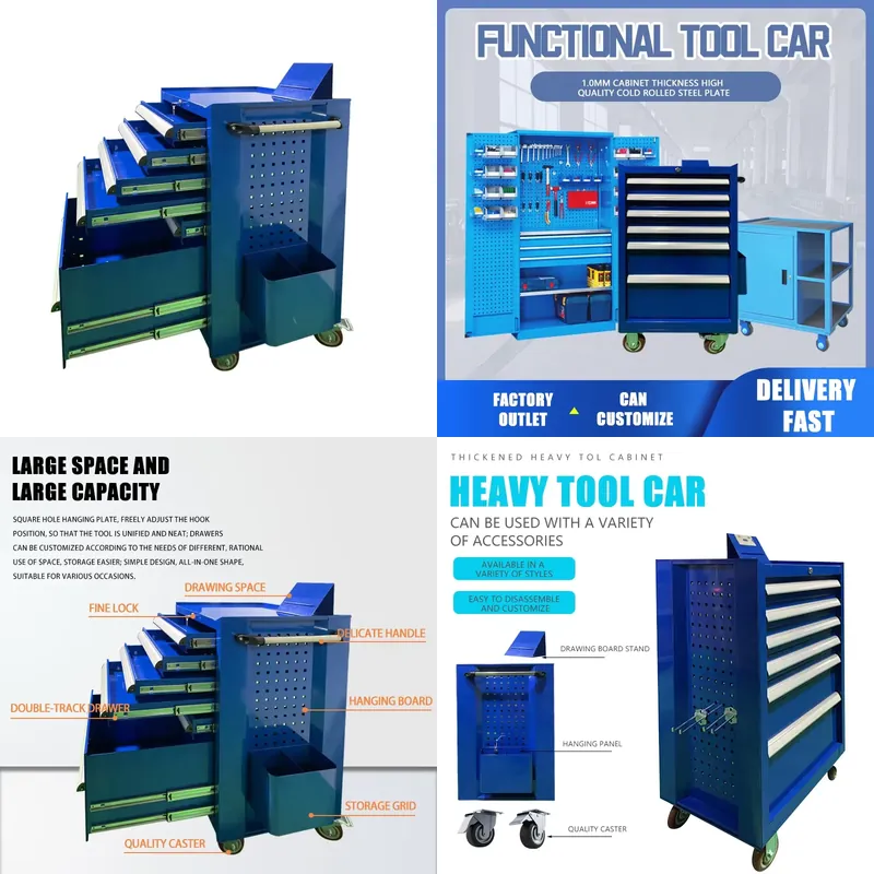 Workshop Tools Wholesale - Многофункциональный профессиональный инструментальный шкаф-тележка Fenghui для