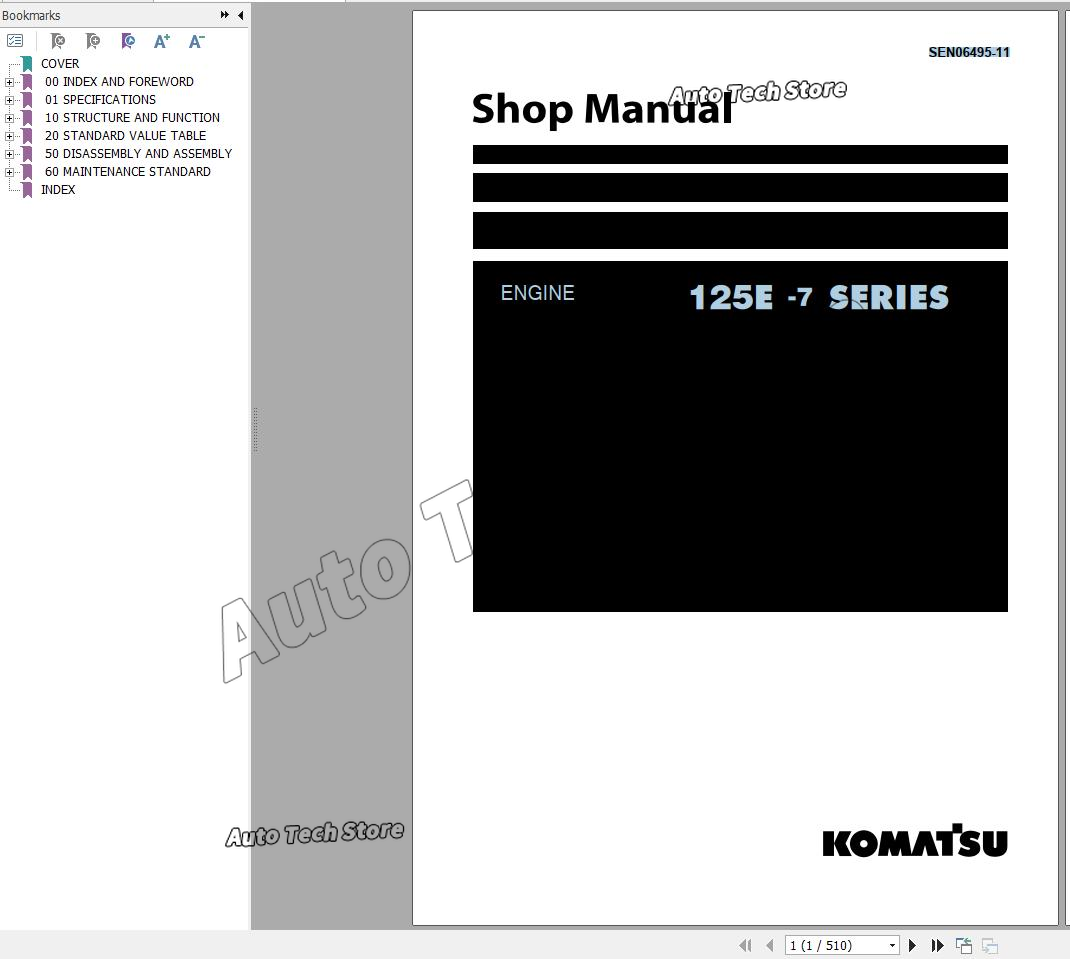 Workshop Tools Pdf - Для магазина дизельных двигателей Komatsu, руководство
