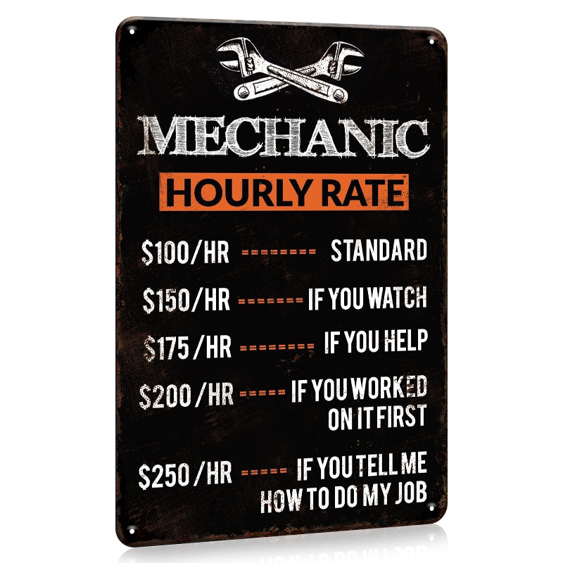 Workshop Tools Hours - 1 шт., металлическая табличка с указанием