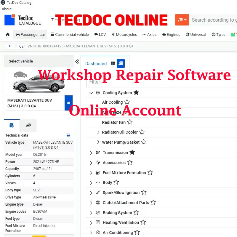 Workshop Tools English - Онлайн-аккаунт 2026 для программного обеспечения Aut0-data/A11data