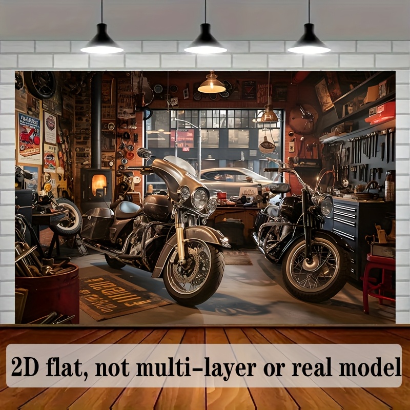 Tools For Motorcycle Workshop - Настенный гобелен для мотогаража: Классические мотоциклы,