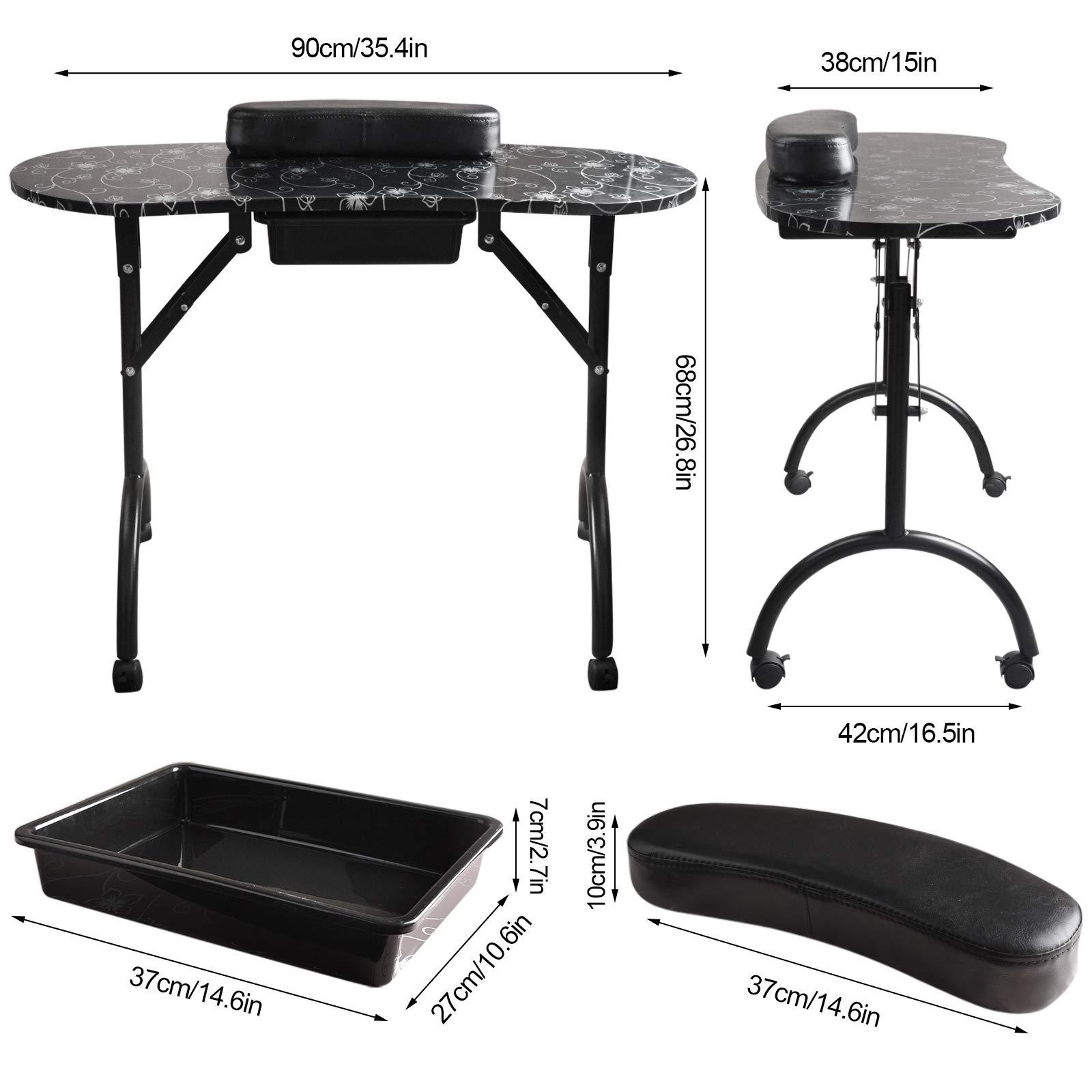Стол для маникюра с узорчатым  – обзор и цена Workbench Portable Fold
