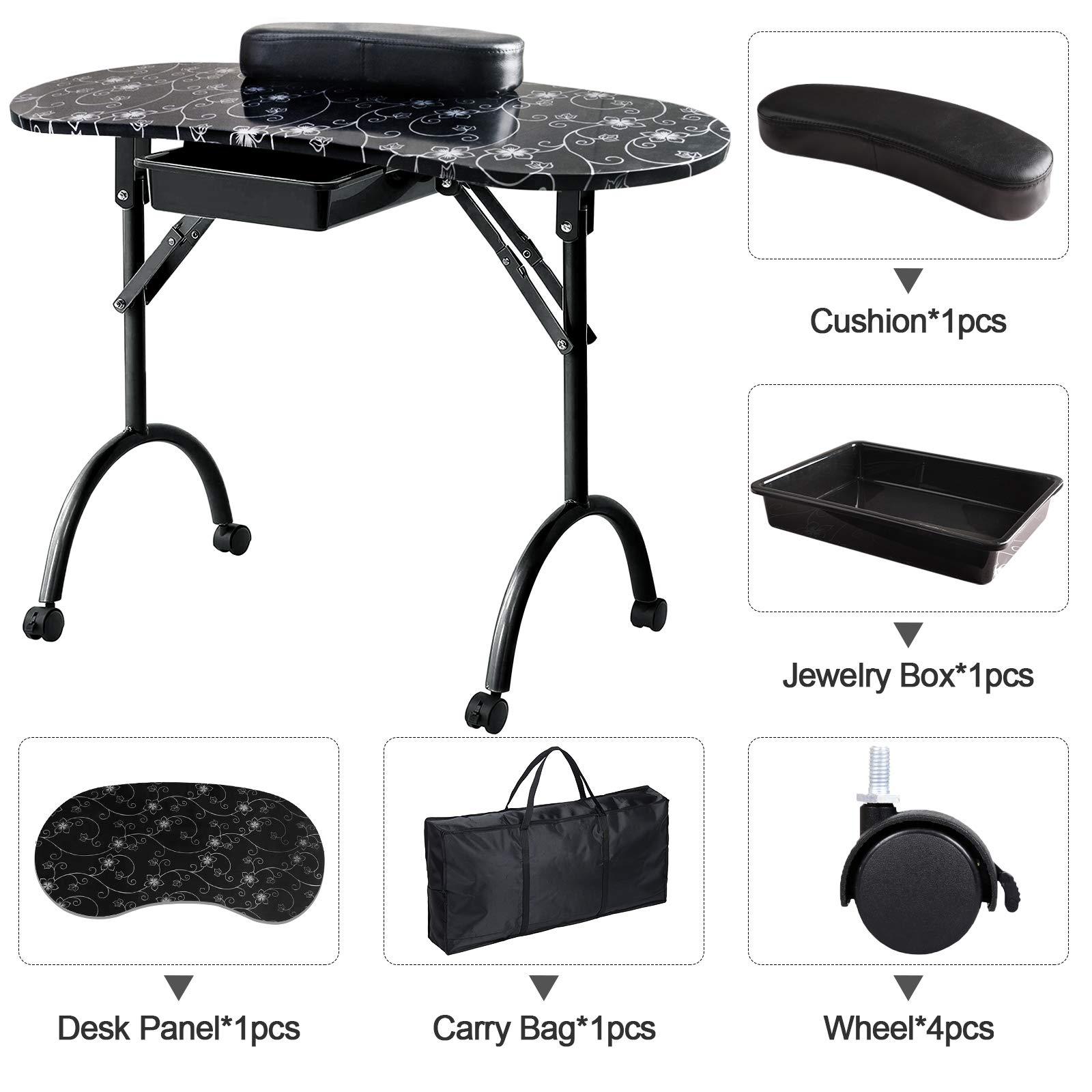 Стол для маникюра с узорчатым  – обзор и цена Workbench Portable Fold